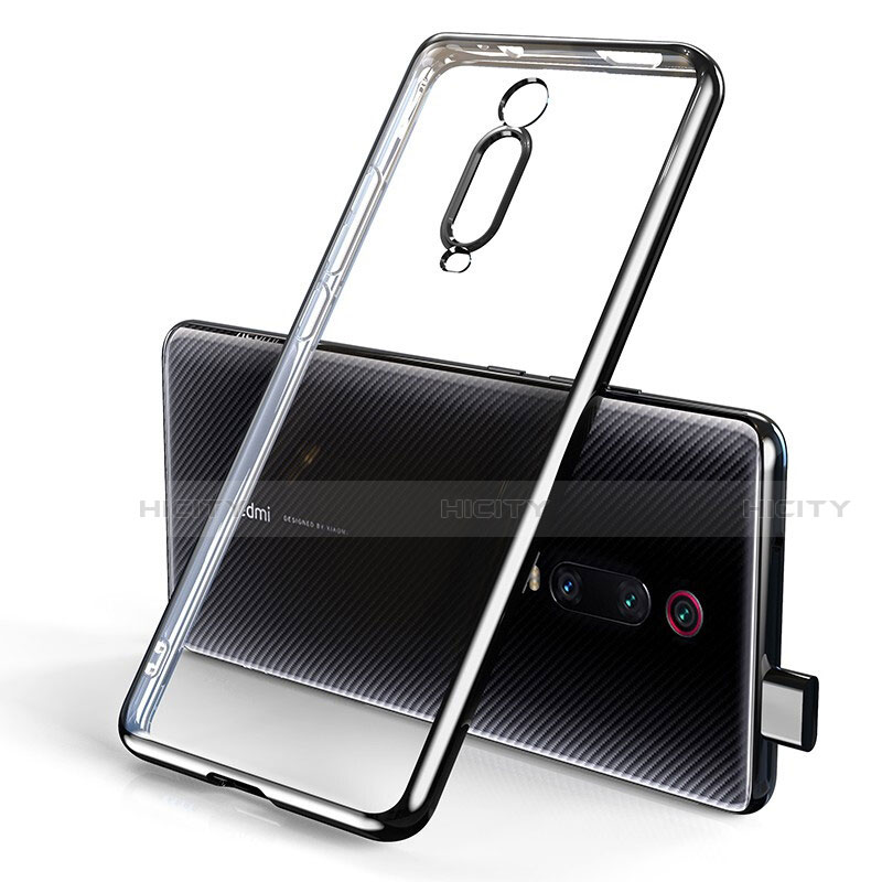 Silikon Schutzhülle Ultra Dünn Tasche Durchsichtig Transparent H01 für Xiaomi Redmi K20 Pro Schwarz