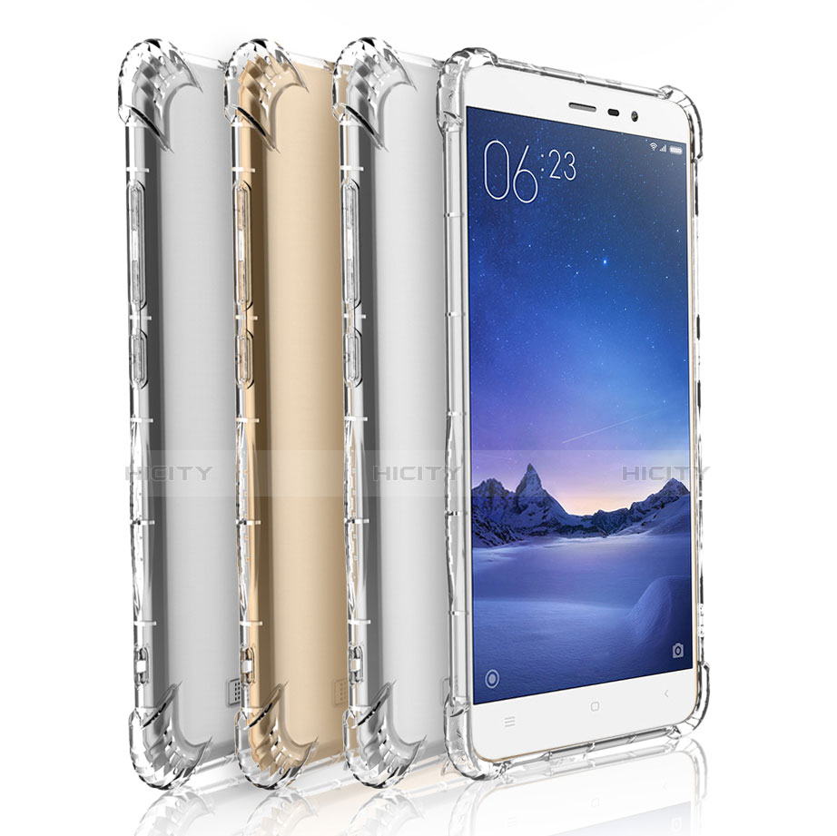 Silikon Schutzhülle Ultra Dünn Tasche Durchsichtig Transparent H01 für Xiaomi Redmi Note 3 Pro groß