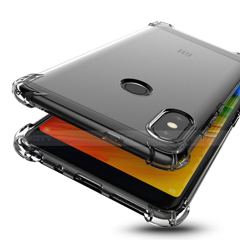 Silikon Schutzhülle Ultra Dünn Tasche Durchsichtig Transparent H01 für Xiaomi Redmi Note 5 Pro Grau