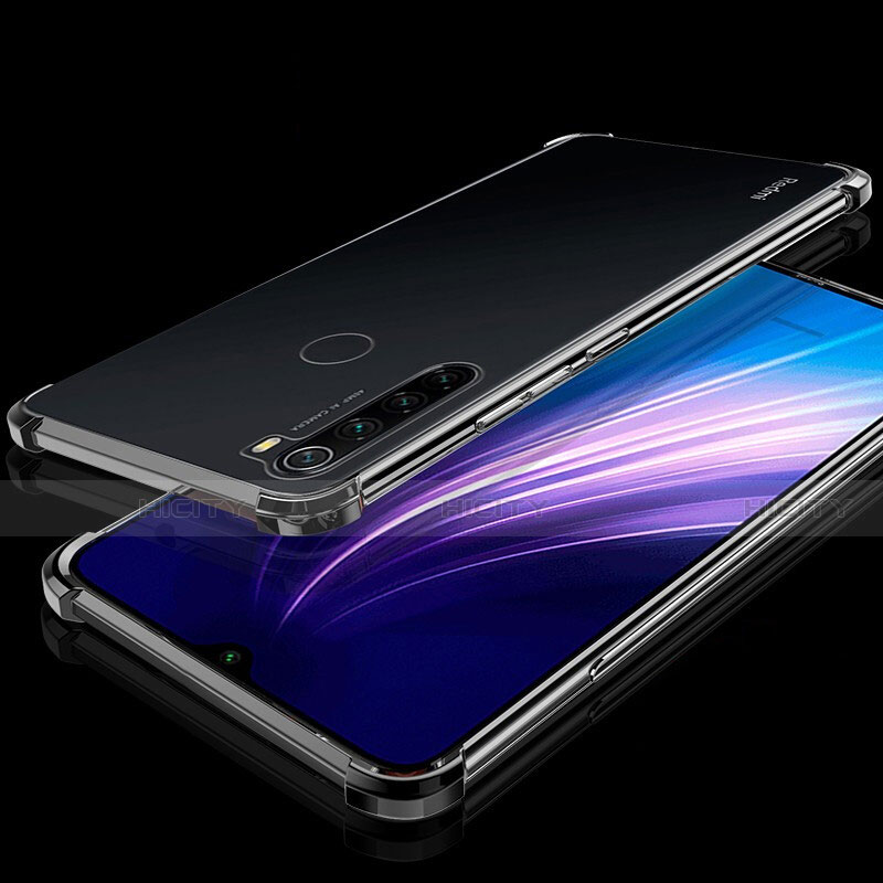 Silikon Schutzhülle Ultra Dünn Tasche Durchsichtig Transparent H01 für Xiaomi Redmi Note 8 Schwarz