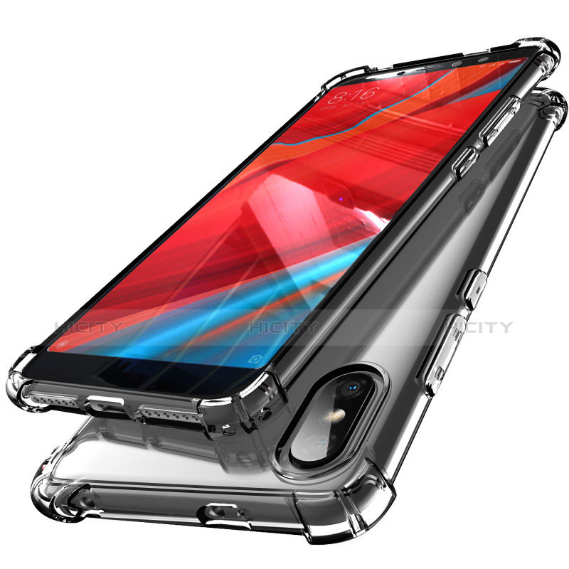 Silikon Schutzhülle Ultra Dünn Tasche Durchsichtig Transparent H01 für Xiaomi Redmi S2 Grau