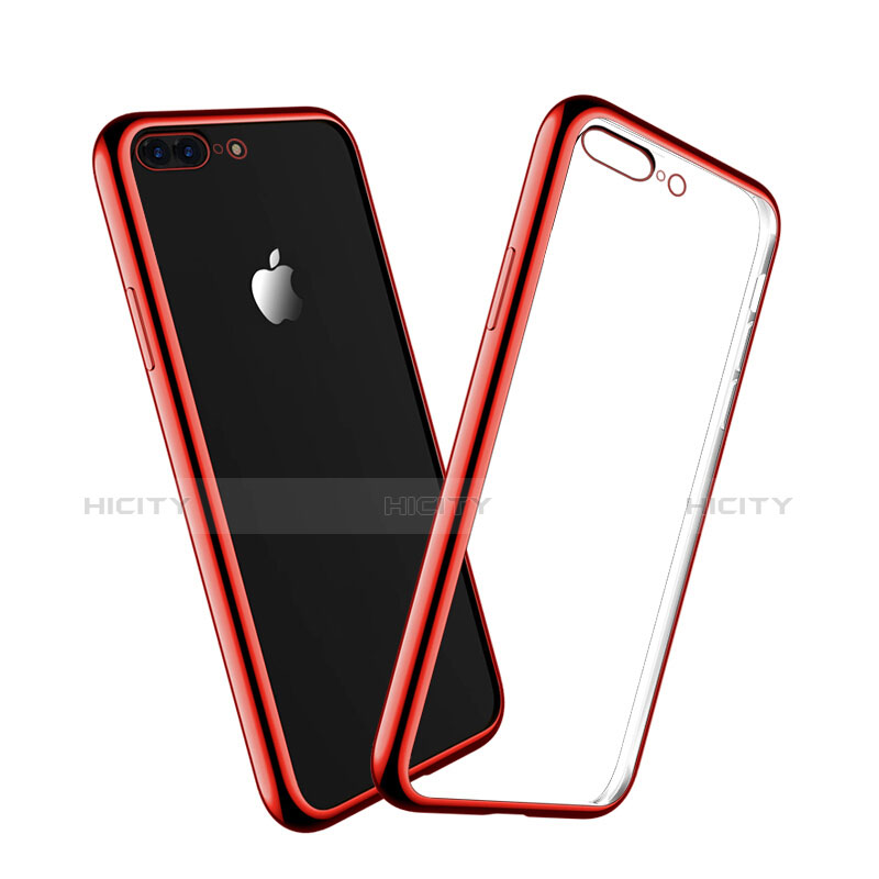 Silikon Schutzhülle Ultra Dünn Tasche Durchsichtig Transparent H02 für Apple iPhone 8 Plus