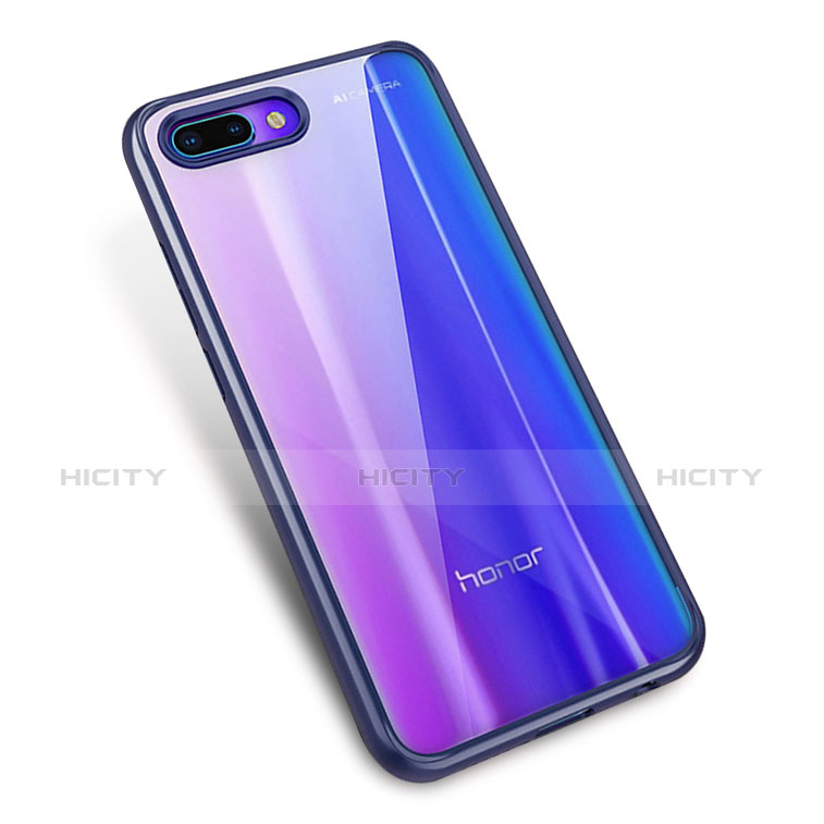 Silikon Schutzhülle Ultra Dünn Tasche Durchsichtig Transparent H02 für Huawei Honor 10 Blau