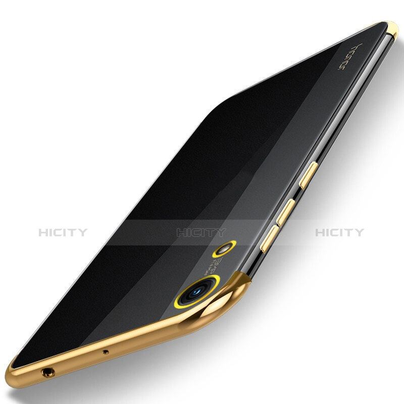 Silikon Schutzhülle Ultra Dünn Tasche Durchsichtig Transparent H02 für Huawei Honor 8A Gold
