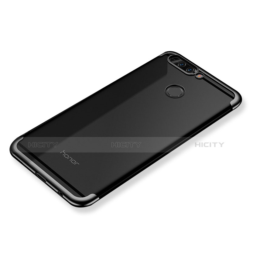 Silikon Schutzhülle Ultra Dünn Tasche Durchsichtig Transparent H02 für Huawei Honor V9 Schwarz Plus
