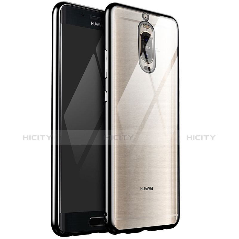 Silikon Schutzhülle Ultra Dünn Tasche Durchsichtig Transparent H02 für Huawei Mate 9 Pro Schwarz