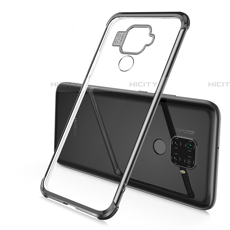 Silikon Schutzhülle Ultra Dünn Tasche Durchsichtig Transparent H02 für Huawei Nova 5i Pro Schwarz Plus