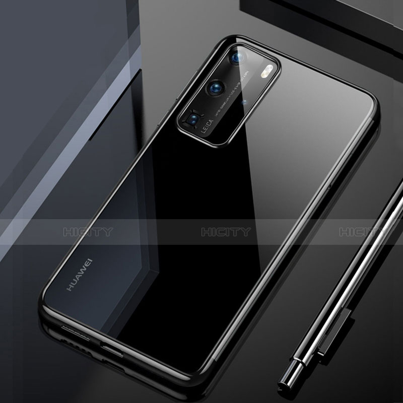 Silikon Schutzhülle Ultra Dünn Tasche Durchsichtig Transparent H02 für Huawei P40 Pro groß