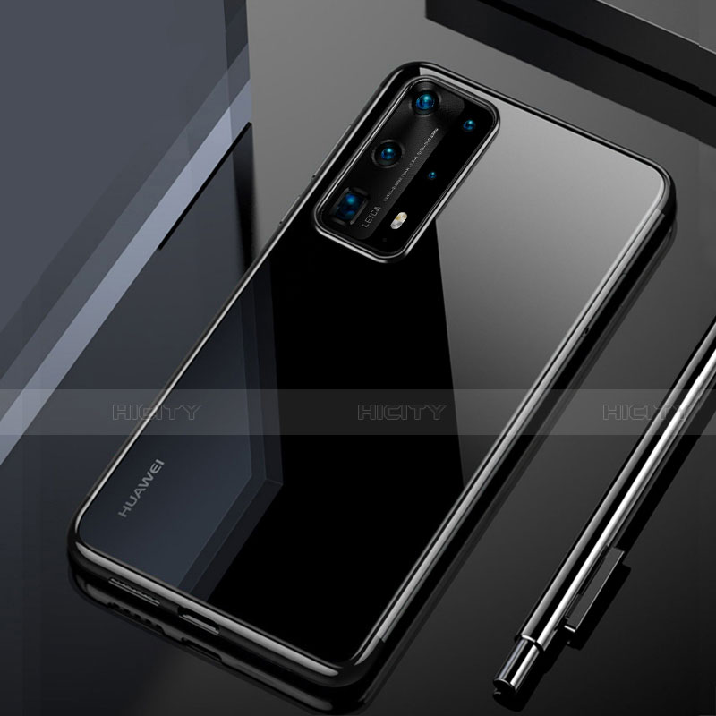 Silikon Schutzhülle Ultra Dünn Tasche Durchsichtig Transparent H02 für Huawei P40 Pro+ Plus groß