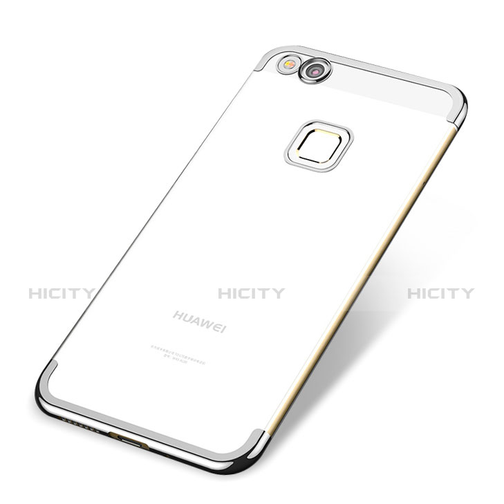 Silikon Schutzhülle Ultra Dünn Tasche Durchsichtig Transparent H02 für Huawei P9 Lite (2017) Silber Plus
