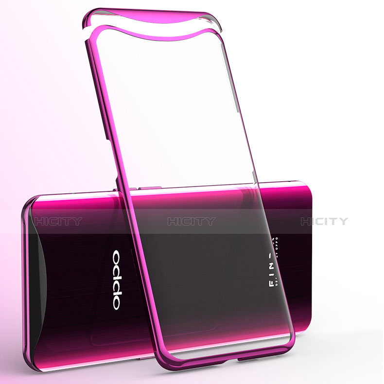 Silikon Schutzhülle Ultra Dünn Tasche Durchsichtig Transparent H02 für Oppo Find X Super Flash Edition Pink Plus