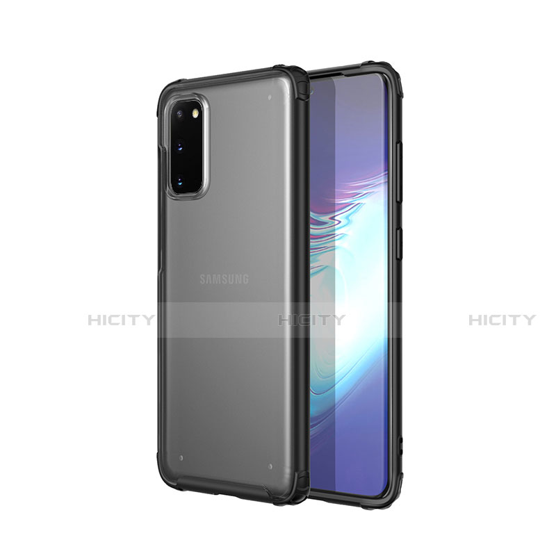 Silikon Schutzhülle Ultra Dünn Tasche Durchsichtig Transparent H02 für Samsung Galaxy S20 5G Schwarz Plus