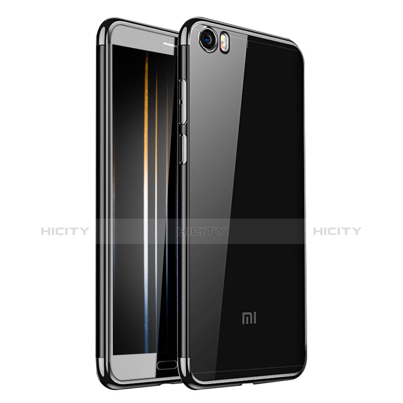 Silikon Schutzhülle Ultra Dünn Tasche Durchsichtig Transparent H02 für Xiaomi Mi 5 Schwarz Plus