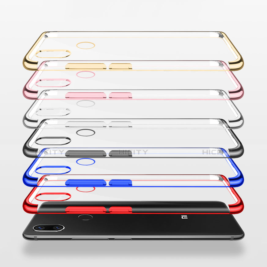 Silikon Schutzhülle Ultra Dünn Tasche Durchsichtig Transparent H02 für Xiaomi Mi 8 groß
