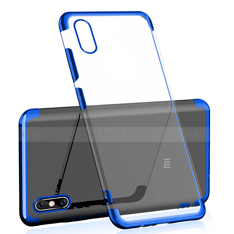 Silikon Schutzhülle Ultra Dünn Tasche Durchsichtig Transparent H02 für Xiaomi Mi 8 Screen Fingerprint Edition Blau Plus