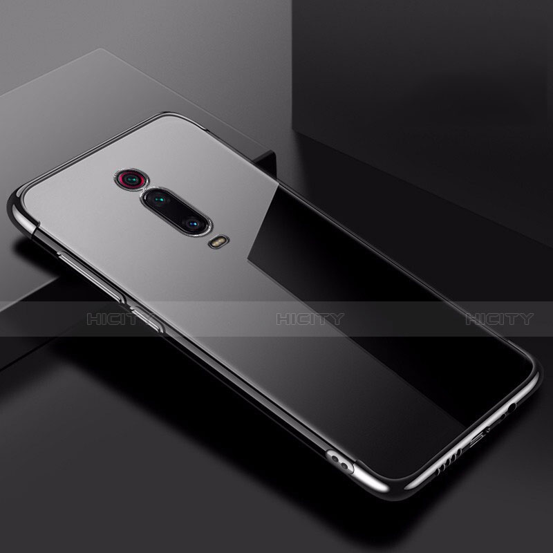 Silikon Schutzhülle Ultra Dünn Tasche Durchsichtig Transparent H02 für Xiaomi Mi 9T Schwarz Plus