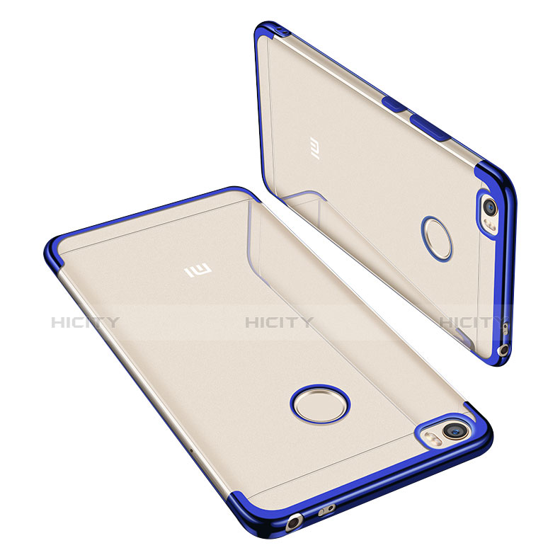 Silikon Schutzhülle Ultra Dünn Tasche Durchsichtig Transparent H02 für Xiaomi Mi Max Blau Plus