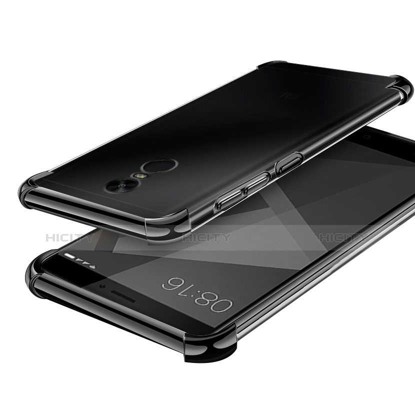 Silikon Schutzhülle Ultra Dünn Tasche Durchsichtig Transparent H02 für Xiaomi Redmi Note 4X High Edition Schwarz Plus