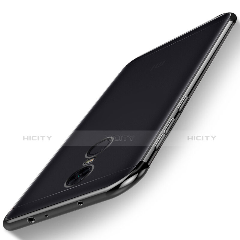 Silikon Schutzhülle Ultra Dünn Tasche Durchsichtig Transparent H02 für Xiaomi Redmi Note 5 Indian Version Schwarz Plus