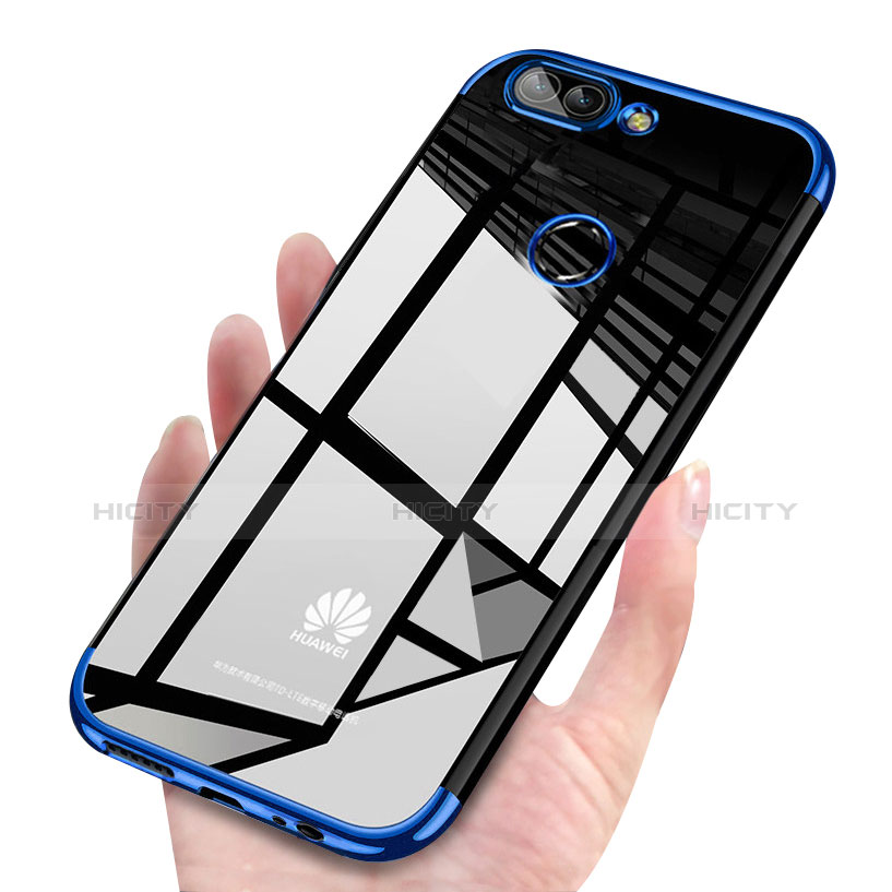 Silikon Schutzhülle Ultra Dünn Tasche Durchsichtig Transparent H03 für Huawei Enjoy 7S Blau Plus