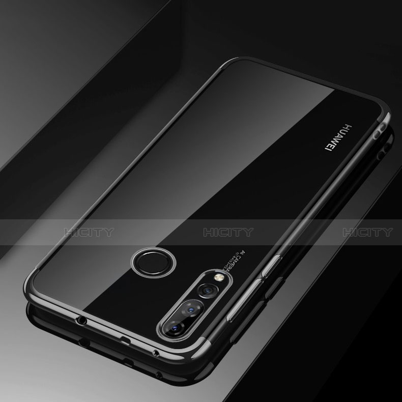 Silikon Schutzhülle Ultra Dünn Tasche Durchsichtig Transparent H03 für Huawei Enjoy 9s Schwarz Plus