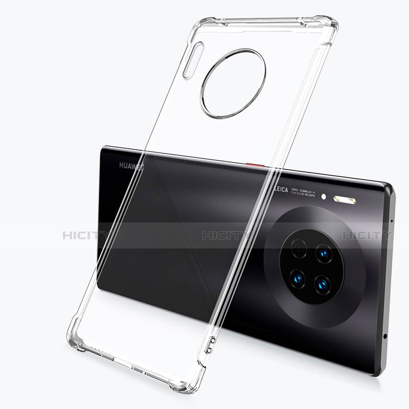 Silikon Schutzhülle Ultra Dünn Tasche Durchsichtig Transparent H03 für Huawei Mate 30 Pro groß