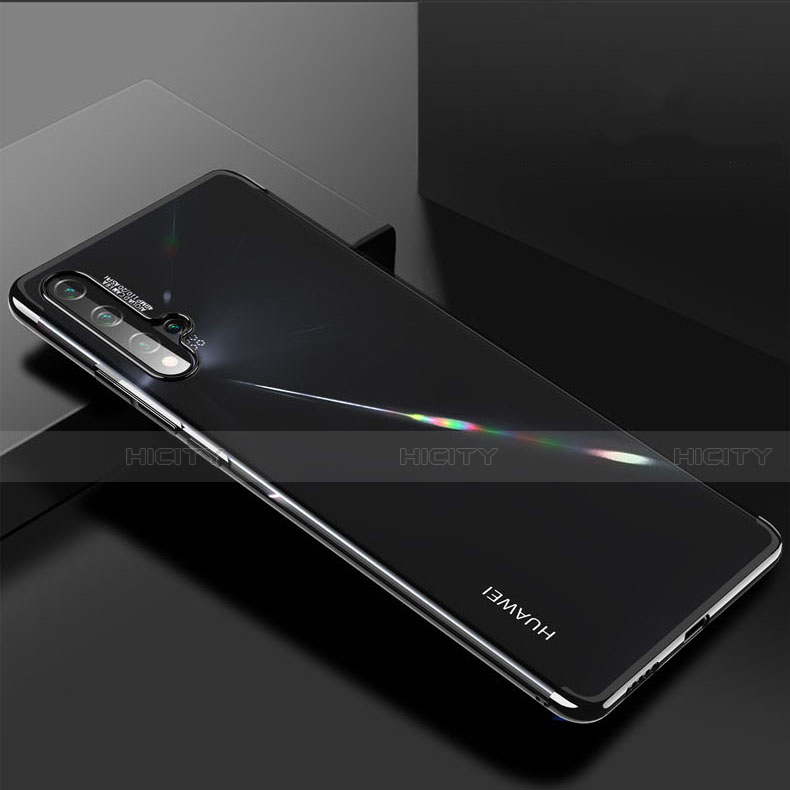 Silikon Schutzhülle Ultra Dünn Tasche Durchsichtig Transparent H03 für Huawei Nova 5 Pro Schwarz Plus