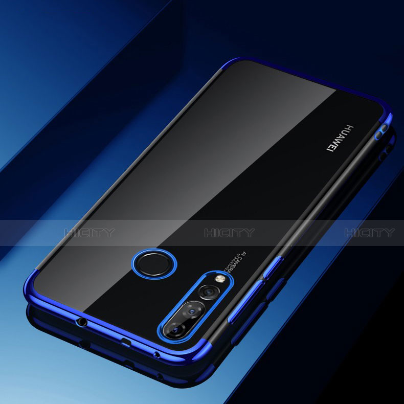 Silikon Schutzhülle Ultra Dünn Tasche Durchsichtig Transparent H03 für Huawei P Smart+ Plus (2019) Blau