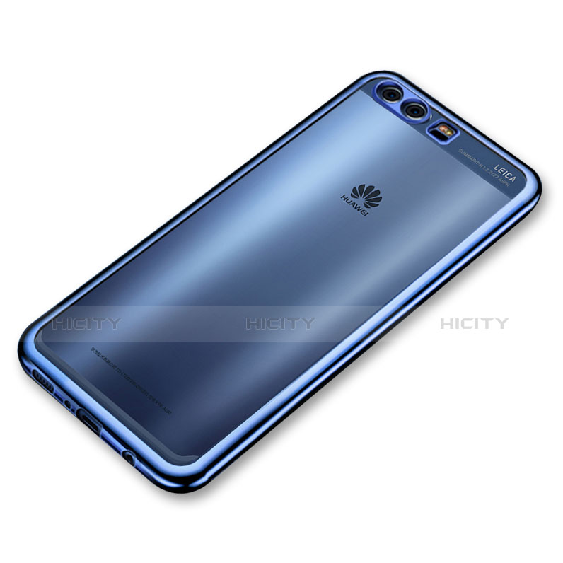 Silikon Schutzhülle Ultra Dünn Tasche Durchsichtig Transparent H03 für Huawei P10 Plus Blau