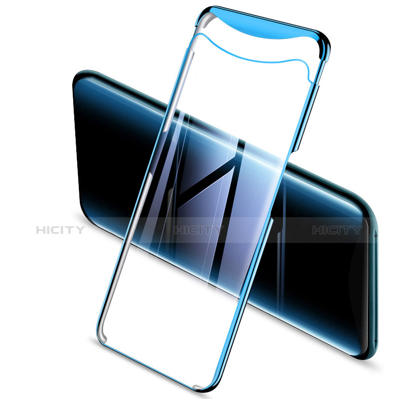 Silikon Schutzhülle Ultra Dünn Tasche Durchsichtig Transparent H03 für Oppo Find X Super Flash Edition Blau