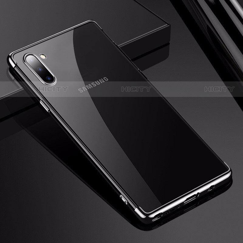 Silikon Schutzhülle Ultra Dünn Tasche Durchsichtig Transparent H03 für Samsung Galaxy Note 10 5G Silber