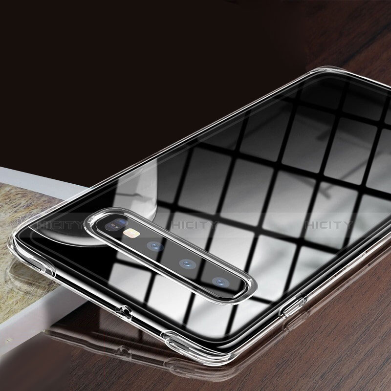 Silikon Schutzhülle Ultra Dünn Tasche Durchsichtig Transparent H03 für Samsung Galaxy S10 Plus groß
