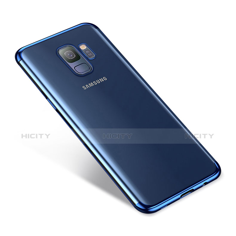 Silikon Schutzhülle Ultra Dünn Tasche Durchsichtig Transparent H03 für Samsung Galaxy S9 Blau