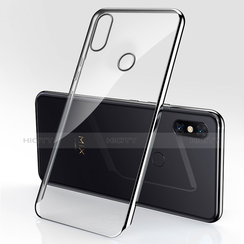 Silikon Schutzhülle Ultra Dünn Tasche Durchsichtig Transparent H03 für Xiaomi Mi Mix 3 Schwarz Plus