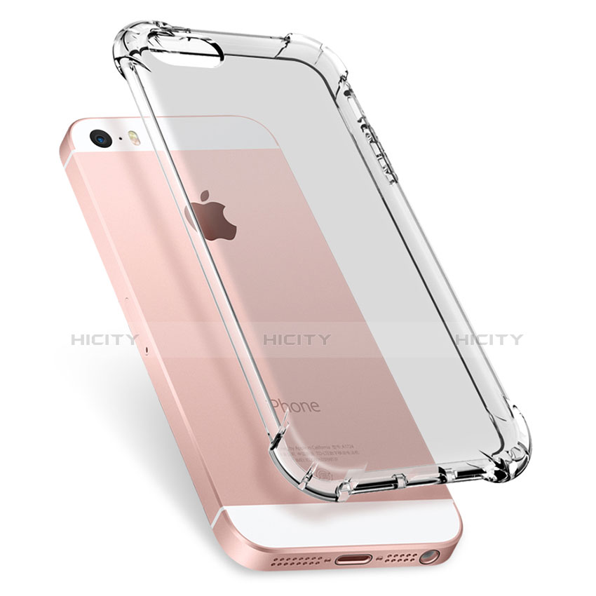 Silikon Schutzhülle Ultra Dünn Tasche Durchsichtig Transparent H04 für Apple iPhone 5S Klar