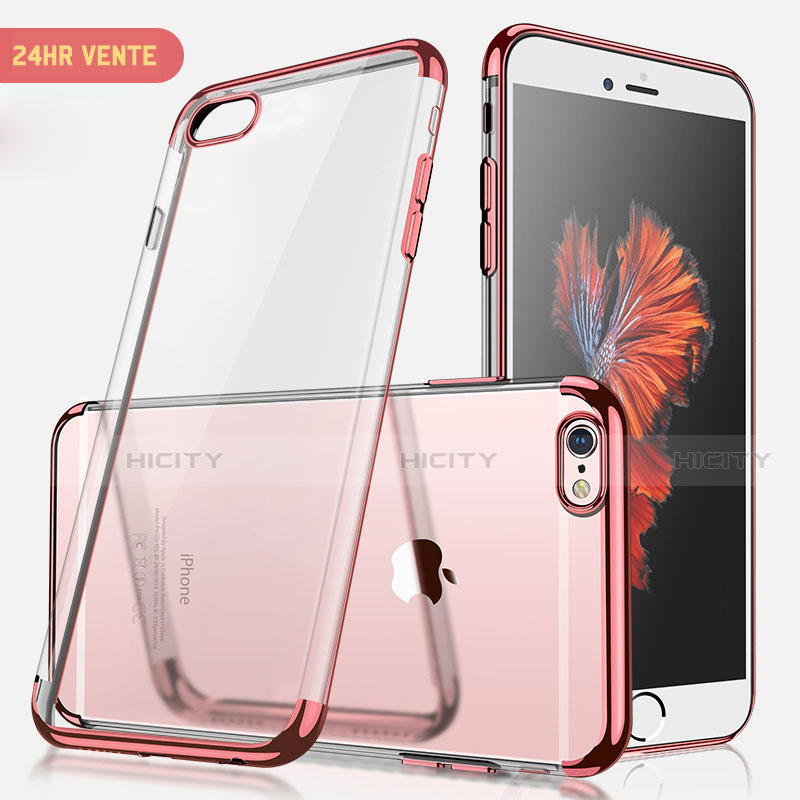 Silikon Schutzhülle Ultra Dünn Tasche Durchsichtig Transparent H04 für Apple iPhone SE (2020) Rosegold