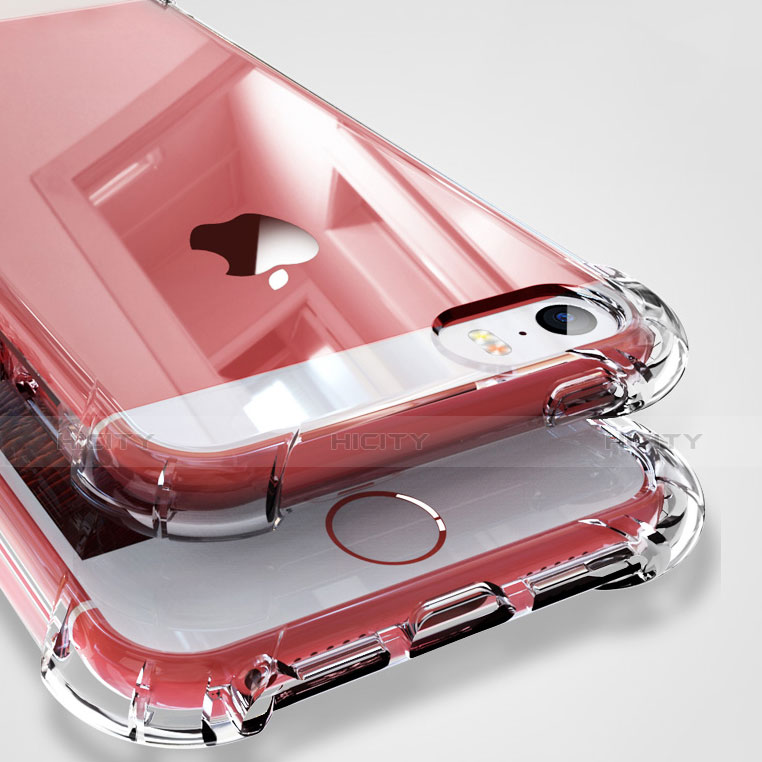 Silikon Schutzhülle Ultra Dünn Tasche Durchsichtig Transparent H04 für Apple iPhone SE Klar Plus