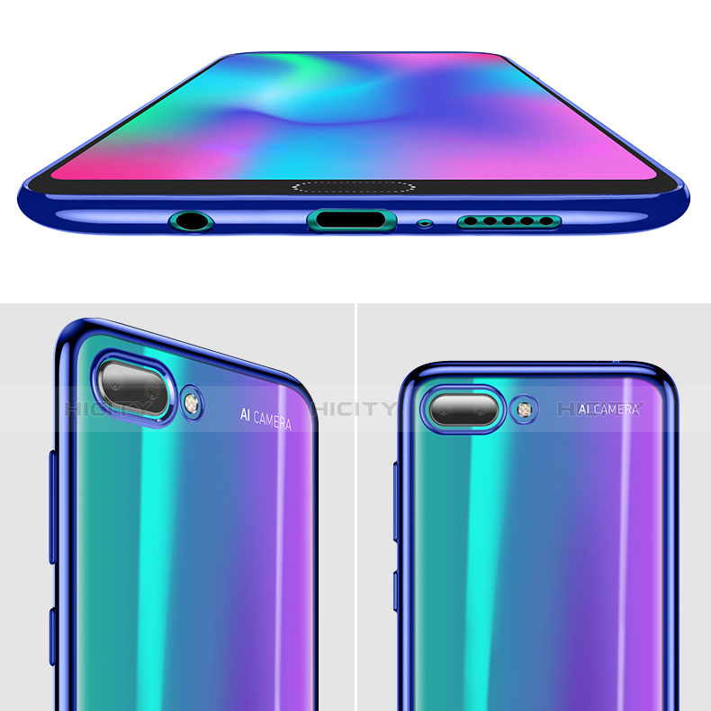 Silikon Schutzhülle Ultra Dünn Tasche Durchsichtig Transparent H04 für Huawei Honor 10 groß