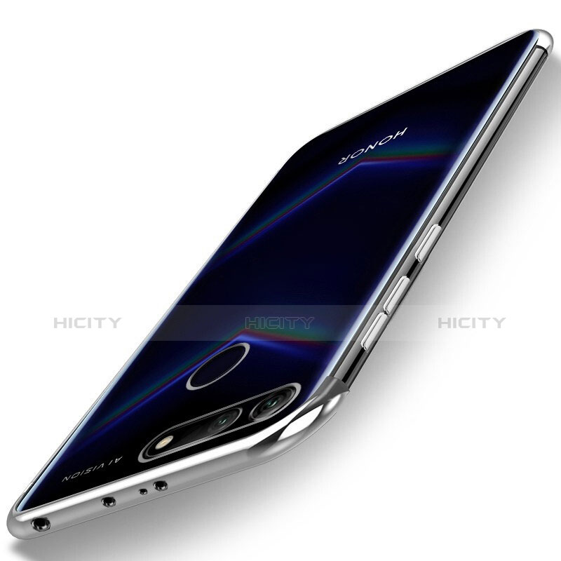 Silikon Schutzhülle Ultra Dünn Tasche Durchsichtig Transparent H04 für Huawei Honor View 20 Silber