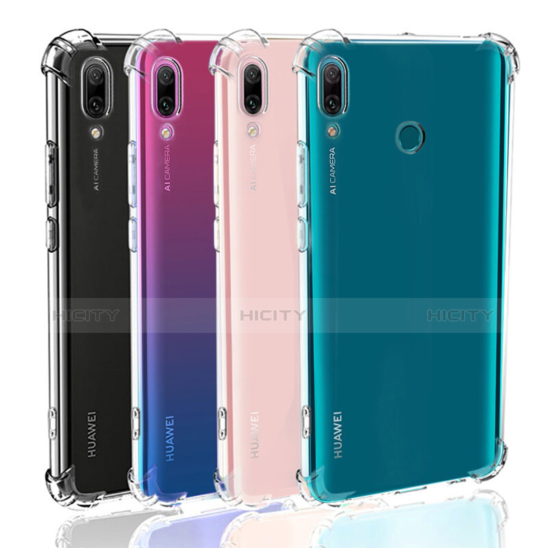 Silikon Schutzhülle Ultra Dünn Tasche Durchsichtig Transparent H04 für Huawei Y9 (2019) groß