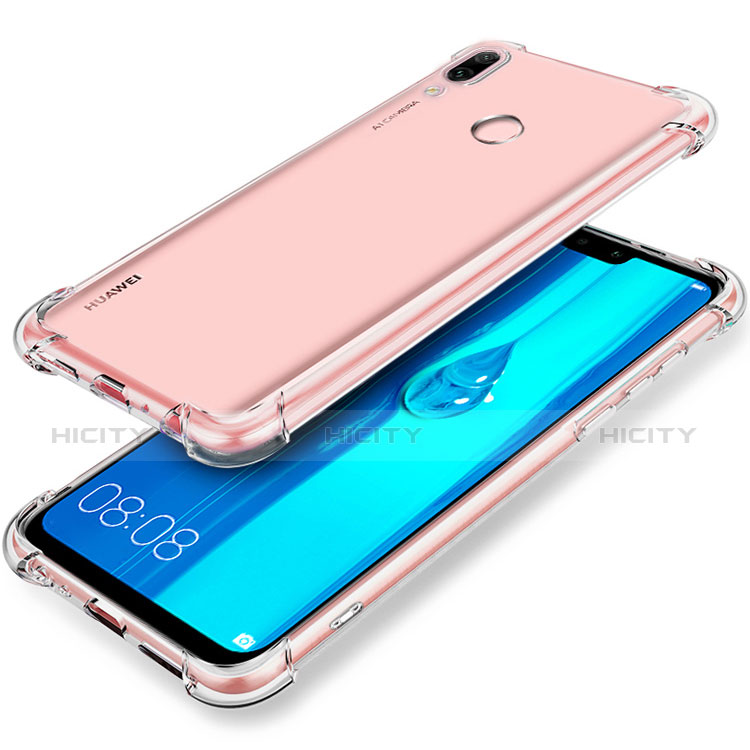 Silikon Schutzhülle Ultra Dünn Tasche Durchsichtig Transparent H04 für Huawei Y9 (2019) groß