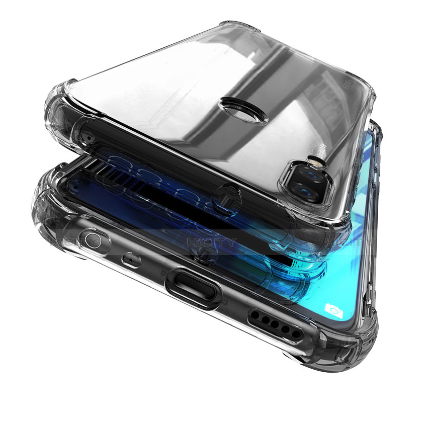 Silikon Schutzhülle Ultra Dünn Tasche Durchsichtig Transparent H04 für Huawei Y9 (2019) Grau Plus