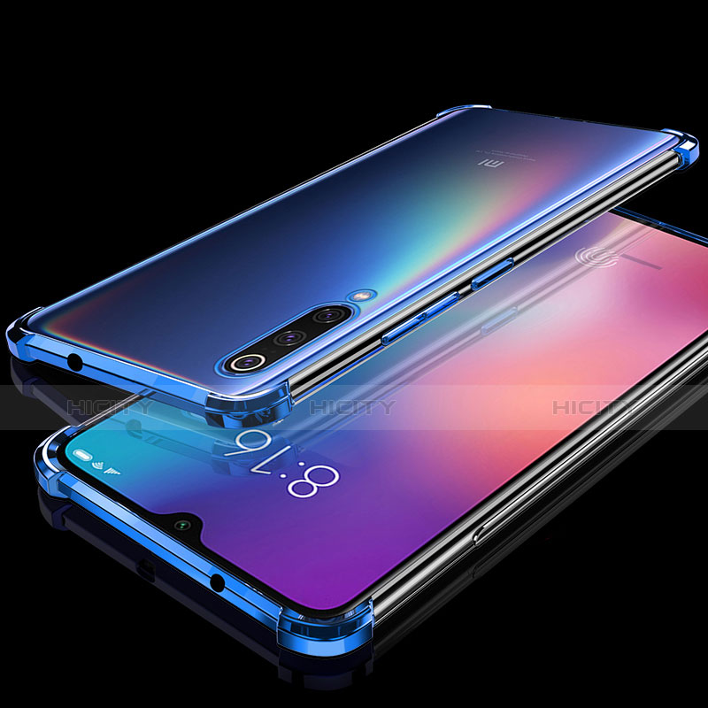 Silikon Schutzhülle Ultra Dünn Tasche Durchsichtig Transparent H04 für Xiaomi Mi 9 SE Blau Plus