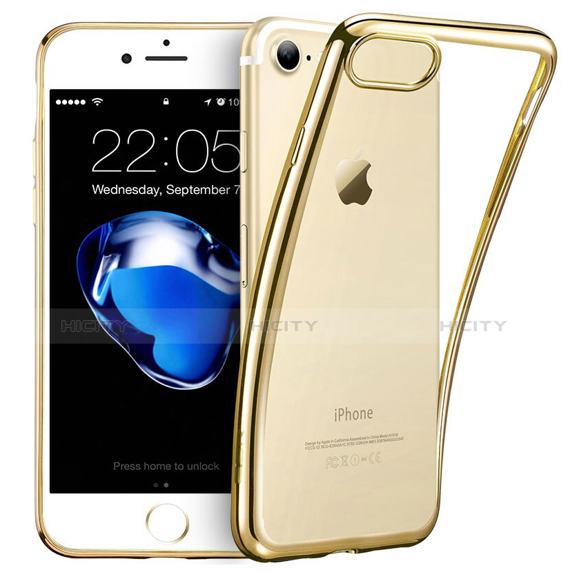 Silikon Schutzhülle Ultra Dünn Tasche Durchsichtig Transparent H07 für Apple iPhone 8 Klar groß