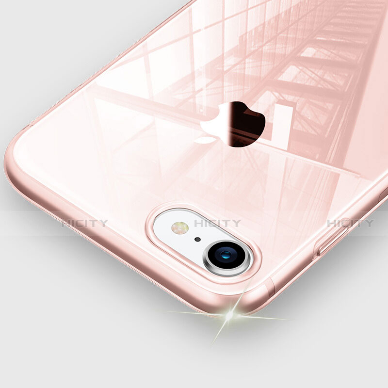 Silikon Schutzhülle Ultra Dünn Tasche Durchsichtig Transparent H09 für Apple iPhone SE3 (2022) Rosa