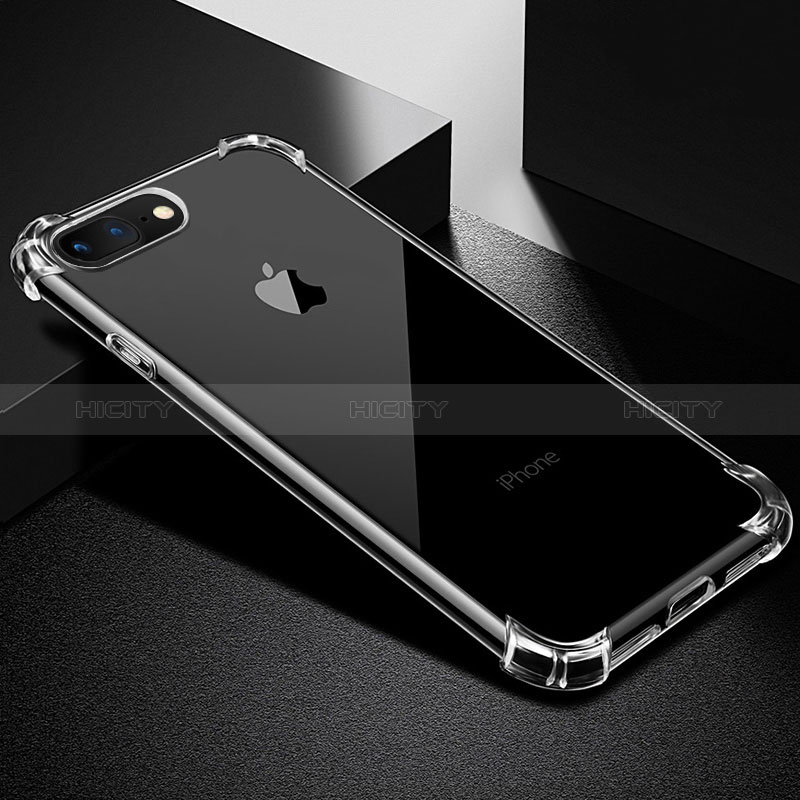 Silikon Schutzhülle Ultra Dünn Tasche Durchsichtig Transparent H21 für Apple iPhone 8 Plus Klar