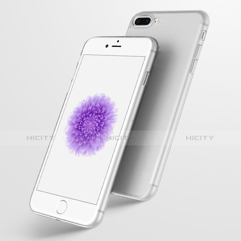 Silikon Schutzhülle Ultra Dünn Tasche Durchsichtig Transparent H22 für Apple iPhone 8 Plus Klar