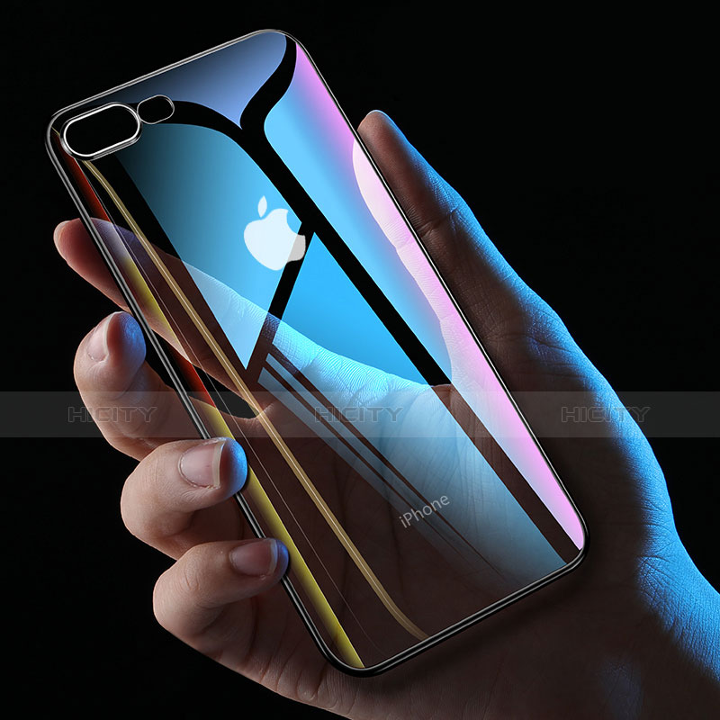 Silikon Schutzhülle Ultra Dünn Tasche Durchsichtig Transparent HC01 für Apple iPhone 7 Plus Schwarz Plus