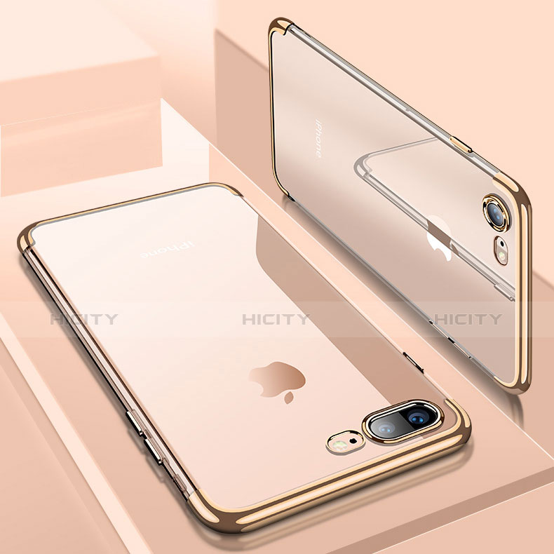Silikon Schutzhülle Ultra Dünn Tasche Durchsichtig Transparent HC02 für Apple iPhone 8 Plus groß
