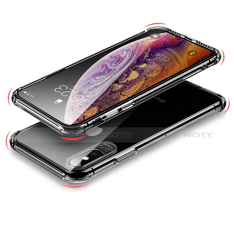 Silikon Schutzhülle Ultra Dünn Tasche Durchsichtig Transparent HC02 für Apple iPhone Xs Max Klar